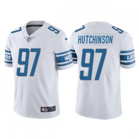 Wholesale Cheap Men\'s Detroit Lions #97 Aidan Hutchinson White Vapor Untouchable Limited Stitched Jersey