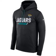 Wholesale Cheap Men's Jacksonville Jaguars Nike Black Sideline ThermaFit Performance PO Hoodie