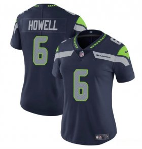 Cheap Women\'s Seattle Seahawks #6 Sam Howell Navy Vapor Limited Football Stitched Jersey