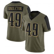 Wholesale Cheap Men's Philadelphia Eagles #49 Alex Singleton Olive Limited 2021 Salute To Service Nike Jersey