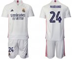 Wholesale Cheap Men 2020-2021 club Real Madrid home 24 white Soccer Jerseys