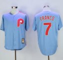 Wholesale Cheap Phillies #7 Maikel Franco Light Blue Cooperstown Stitched MLB Jersey