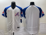 Wholesale Cheap Men's Atlanta Braves Blank White 2023 City Connect Flex Base Stitched Baseball Jersey