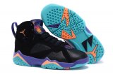 Wholesale Cheap Kids' Air Jordan 7 Retro Shoes Black/blue-yellow