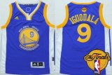 Wholesale Cheap Men's Golden State Warriors #9 Andre Iguodala Blue 2017 The NBA Finals Patch Jersey