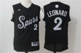 Wholesale Cheap Men's San Antonio Spurs #2 Kawhi Leonard adidas Black 2016 Christmas Day Stitched NBA Swingman Jersey