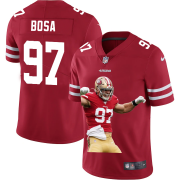 Cheap San Francisco 49ers #97 Nick Bosa Nike Team Hero 3 Vapor Limited NFL Jersey Red