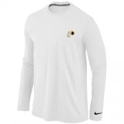 Wholesale Cheap Nike Washington Redskins Sideline Legend Authentic Logo Long Sleeve T-Shirt White