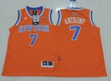 Cheap New York Knicks #7 Carmelo Anthony Orange Kids Jersey