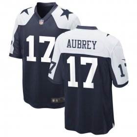 Men\'s Dallas Cowboys #17 Brandon Aubrey Limited Navy Thanksgiving Vapor Untouchable Jersey