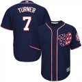 Wholesale Cheap Nationals #7 Trea Turner Navy Blue Cool Base Stitched Youth MLB Jersey