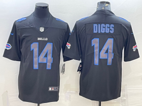 Wholesale Cheap Men\'s Buffalo Bills #14 Stefon Diggs Black 2022 Fashion Impact Black Color Rush Stitched Nike Limited Jersey