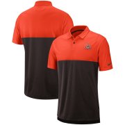 Wholesale Cheap Cleveland Browns Nike Sideline Early Season Performance Polo Orange Brown