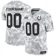 Cheap Men's Indianapolis Colts Active Player Custom 2024 F.U.S.E Arctic Camo Salute To Service Limited Stitched Football Jersey