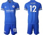 Wholesale Cheap Men 2020-2021 club Leicester City home 12 blue Soccer Jerseys