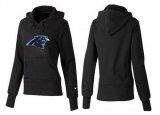 Wholesale Cheap Women's Carolina Panthers Logo Pullover Hoodie Black