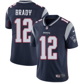 Wholesale Cheap Nike Patriots #12 Tom Brady Navy Blue Team Color Men\'s Stitched NFL Vapor Untouchable Limited Jersey