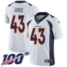 Wholesale Cheap Nike Broncos #43 Joe Jones White Youth Stitched NFL 100th Season Vapor Untouchable Limited Jersey