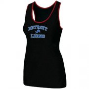 Wholesale Cheap Women's Nike Detroit Lions Heart & Soul Tri-Blend Racerback Stretch Tank Top Black