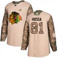 Wholesale Cheap Adidas Blackhawks #81 Marian Hossa Camo Authentic 2017 Veterans Day Stitched NHL Jersey