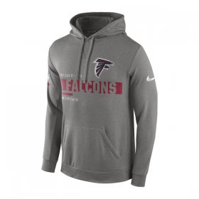 Wholesale Cheap Men\'s Atlanta Falcons Nike Heathered Gray Super Bowl LI Bound Team Travel Circuit Performance Pullover Hoodie