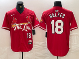 Cheap Men's St. Louis Cardinals #18 Jordan Walker Red 2024 City Connect Limited Stitched Baseball Jersey