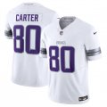 Wholesale Cheap Men's Minnesota Vikings #80 Cris Carter White F.U.S.E. Winter Warrior Limited Football Stitched Jersey