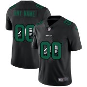 Wholesale Cheap Philadelphia Eagles Custom Men's Nike Team Logo Dual Overlap Limited NFL Jersey Black