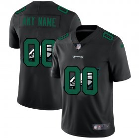 Wholesale Cheap Philadelphia Eagles Custom Men\'s Nike Team Logo Dual Overlap Limited NFL Jersey Black