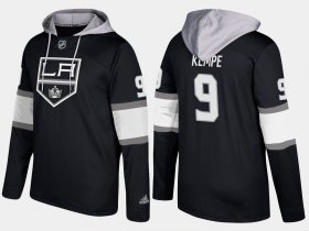 Wholesale Cheap Kings #9 Adrian Kempe Black Name And Number Hoodie