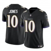 Cheap Men's Baltimore Ravens #10 Emory Jones Black 2023 F.U.S.E Vapor Limited Football Jersey