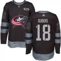 Wholesale Cheap Adidas Blue Jackets #18 Pierre-Luc Dubois Black 1917-2017 100th Anniversary Stitched NHL Jersey