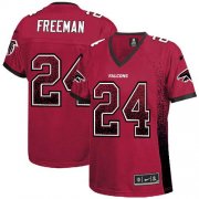 Wholesale Cheap Nike Falcons #24 Devonta Freeman Red Team Color Women's Stitched NFL Elite Drift Fashion Jersey