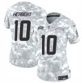 Cheap Women's Los Angeles Chargers #10 Justin Herbert 2024 F.U.S.E Arctic Camo Salute To Service Limited Stitched Football Jersey(Run Small)