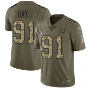 Wholesale Cheap Nike Colts #91 Sheldon Day Olive/Camo Men's Stitched NFL Limited 2017 Salute To Service Jersey