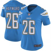 Wholesale Cheap Nike Chargers #26 Casey Hayward Electric Blue Alternate Women's Stitched NFL Vapor Untouchable Limited Jersey