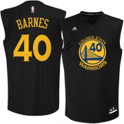 Wholesale Cheap Golden State Warriors 40 Harrison Barnes Black Fashion Replica Jersey