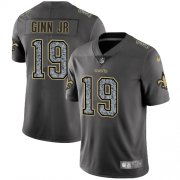 Wholesale Cheap Nike Saints #19 Ted Ginn Jr Gray Static Men's Stitched NFL Vapor Untouchable Limited Jersey