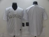 Wholesale Cheap Men Colorado Rockies Blank White Game Nike MLB Jerseys