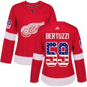 Wholesale Cheap Adidas Red Wings #59 Tyler Bertuzzi Red Home Authentic USA Flag Women's Stitched NHL Jersey