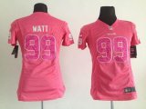 Wholesale Cheap Nike Texans #99 J.J. Watt Pink Sweetheart Women's Stitched NFL Elite Jersey