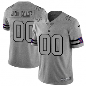 Wholesale Cheap New York Giants Custom Men\'s Nike Gray Gridiron II Vapor Untouchable Limited NFL Jersey