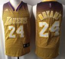 Wholesale Cheap Los Angeles Lakers #24 Kobe Bryant Yellow Resonate Fashion Jersey