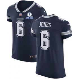 Wholesale Cheap Nike Cowboys #6 Chris Jones Navy Blue Team Color Men\'s Stitched With Established In 1960 Patch NFL Vapor Untouchable Elite Jersey