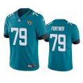 Wholesale Cheap Men's Jacksonville Jaguars #79 Luke Fortner Teal Vapor Untouchable Limited Stitched Jersey