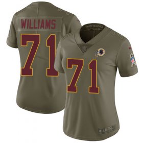 Wholesale Cheap Nike Redskins #71 Trent Williams Olive Women\'s Stitched NFL Limited 2017 Salute to Service Jersey