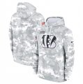 Men's Cincinnati Bengals 2024 Arctic Camo Salute To Service Club Fleece Pullover Hoodie