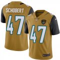 Wholesale Cheap Nike Jaguars #47 Joe Schobert Gold Youth Stitched NFL Limited Rush Jersey