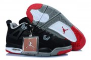 Wholesale Cheap Air Jordan 4 Womens Shoes black/red-gray-white