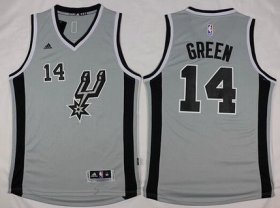 Wholesale Cheap Men\'s San Antonio Spurs #14 Danny Green Revolution 30 Swingman 2015-16 Gray Jersey